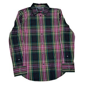 J.Crew Slim Fit Stewart Tartan Western Cowgirl Pink Multi Color Sz 4 NWT